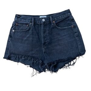 Agolde Parker Black Denim Shorts